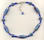 "Monet's Lily Pad", Oval & Round Venetian Beads